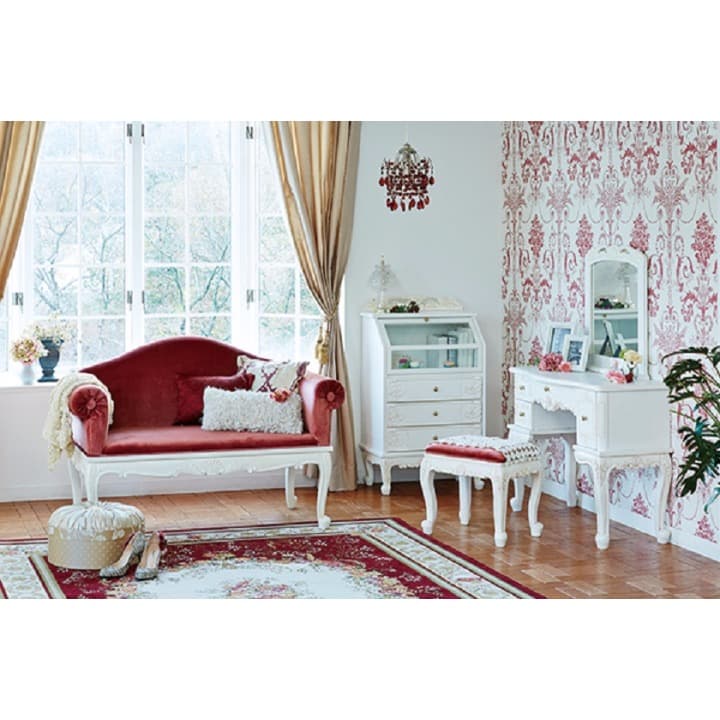 姫系　猫足　エレガントな彫刻のミラー　立てかけタイプ