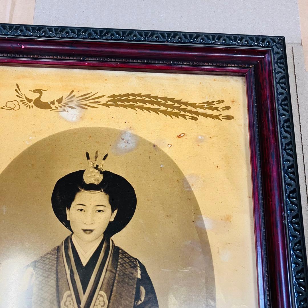 昭和34年ご成婚記念 皇太子明仁親王 美智子妃殿下 伝統装束 額装写真