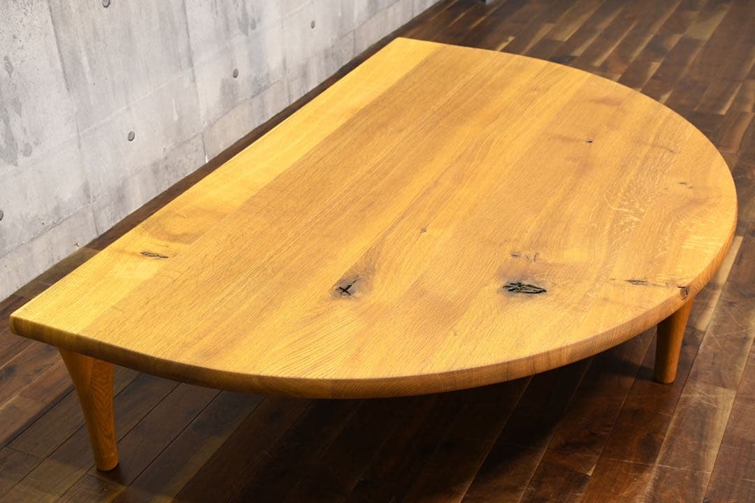 DIK61 飛騨産業 HIDA キツツキ 森のことば 半円形リビングテーブル