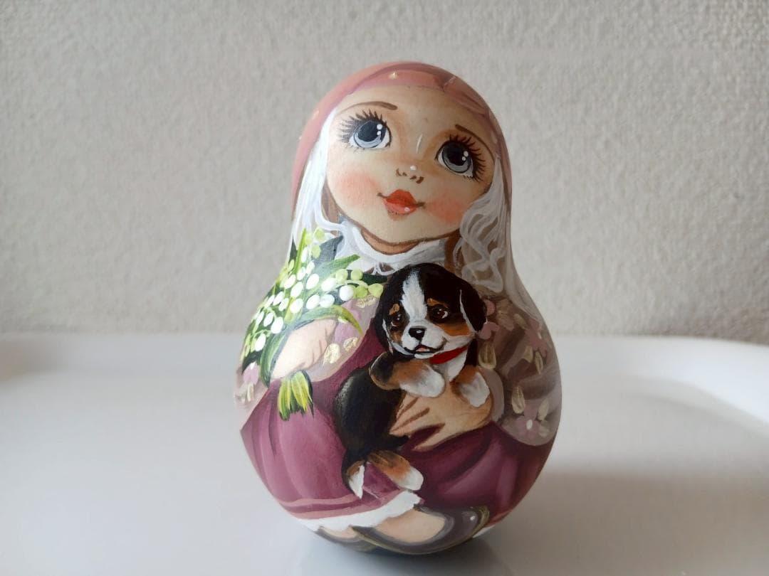 【CBT123】9cm級 おきあがりこぼし(大) スベトラーナ セントバーナード