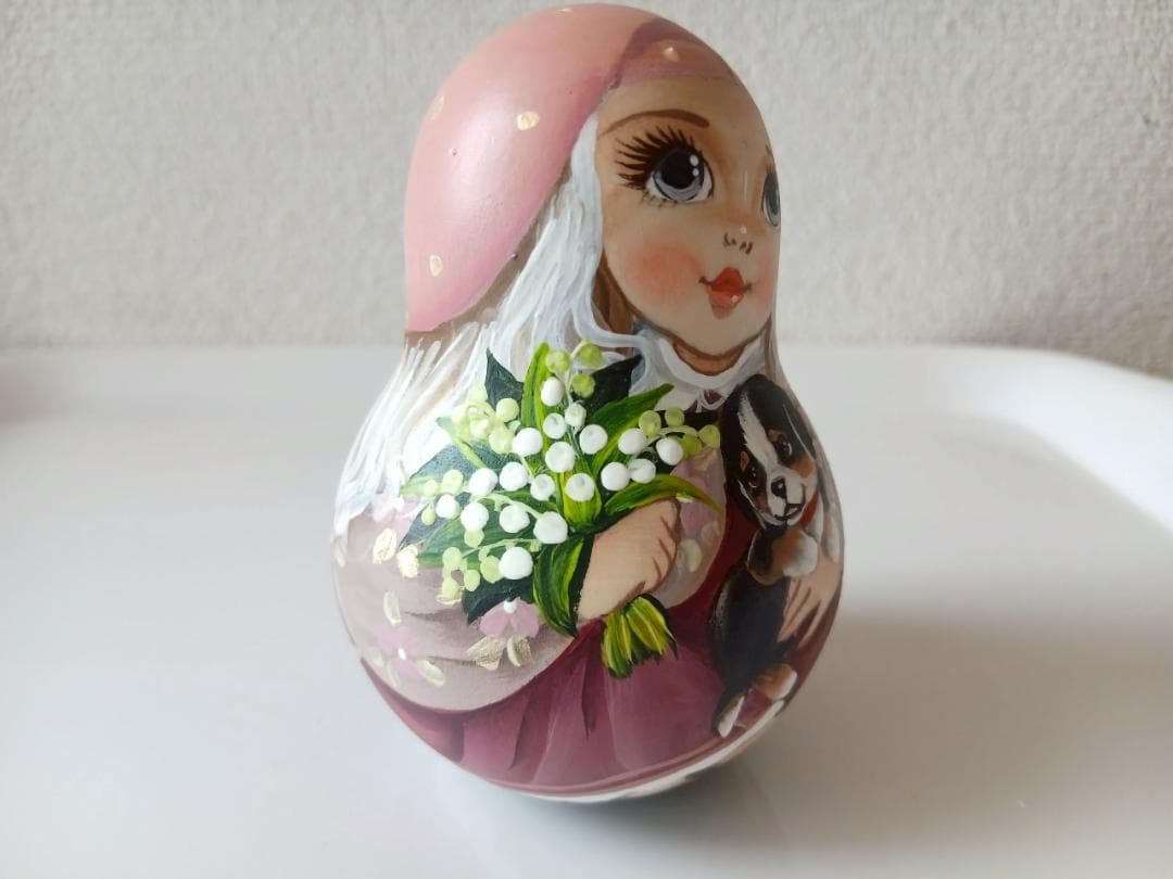 【CBT123】9cm級 おきあがりこぼし(大) スベトラーナ セントバーナード