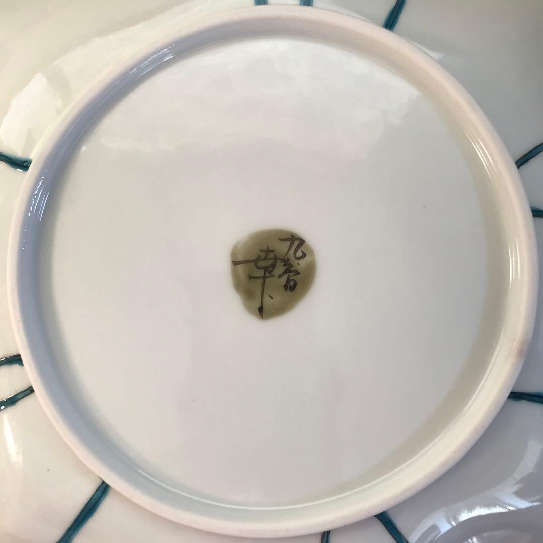 P38 気になる方はお早めに　匿名配送込み　九谷焼大皿　箱付き　涼花文　器　幸