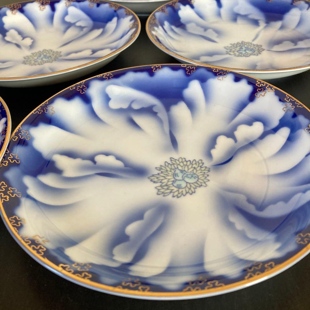 未使用 深川製磁 牡丹金ミル 宮内庁御用達 和皿揃 5枚 - メルカリ