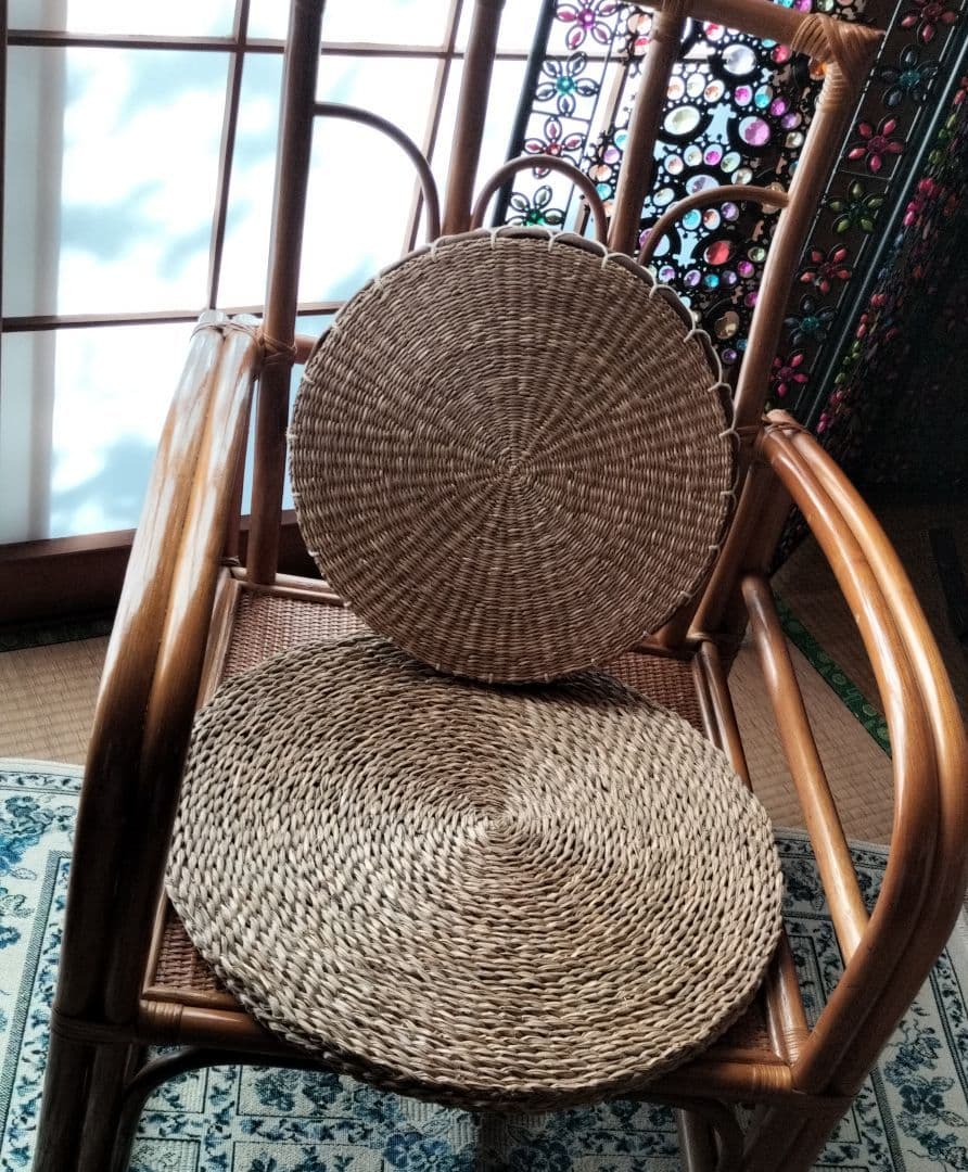 【直接引き渡し希望】ラタン好きな方へ　座面ゆったり大ぶりラタン椅子