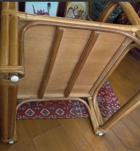 【直接引き渡し希望】ラタン好きな方へ　座面ゆったり大ぶりラタン椅子