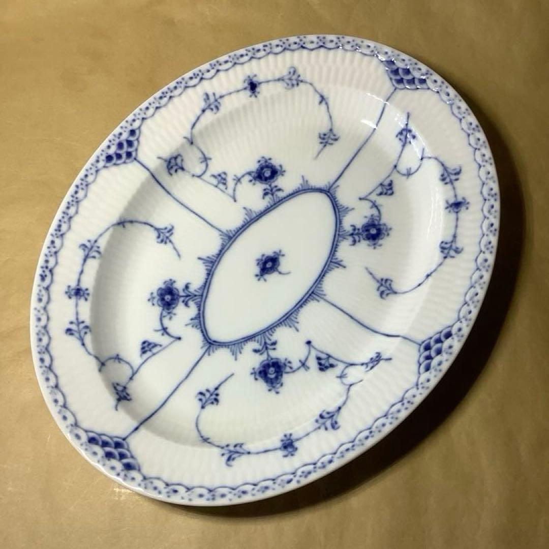 ロイヤルコペンハーゲン　ブルーフルーテッド ハーフレース(楕円30cm 中古品)