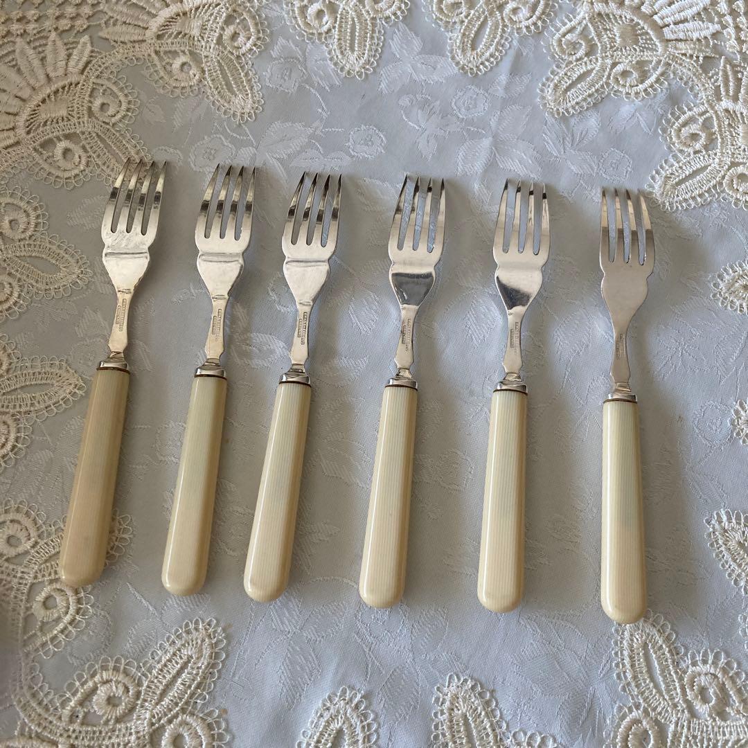 英国アンティーク シルバープレイト　ナイフ& フォークセット