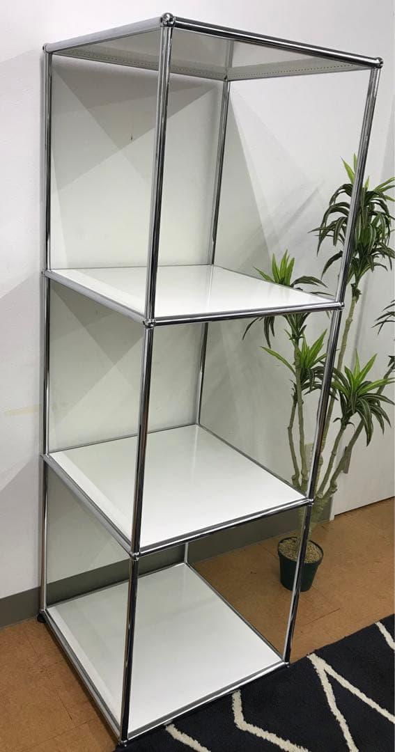 USMハラー 1列4段 ピュアホワイトのラック2個セットです。