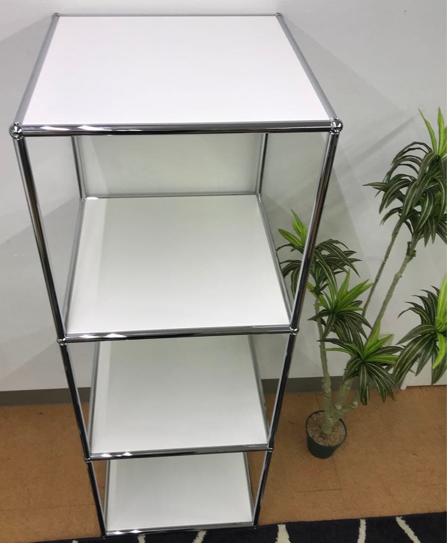 USMハラー 1列4段 ピュアホワイトのラック2個セットです。