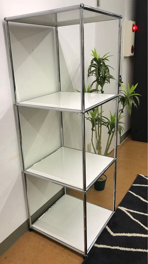 USMハラー 1列4段 ピュアホワイトのラック2個セットです。