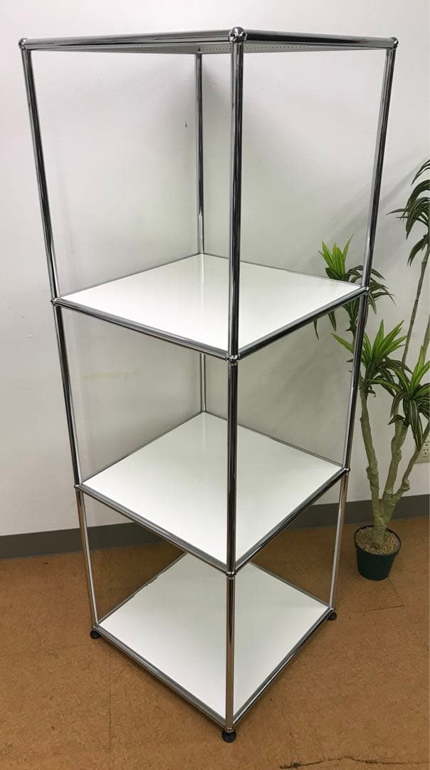 USMハラー 1列4段 ピュアホワイトのラック2個セットです。