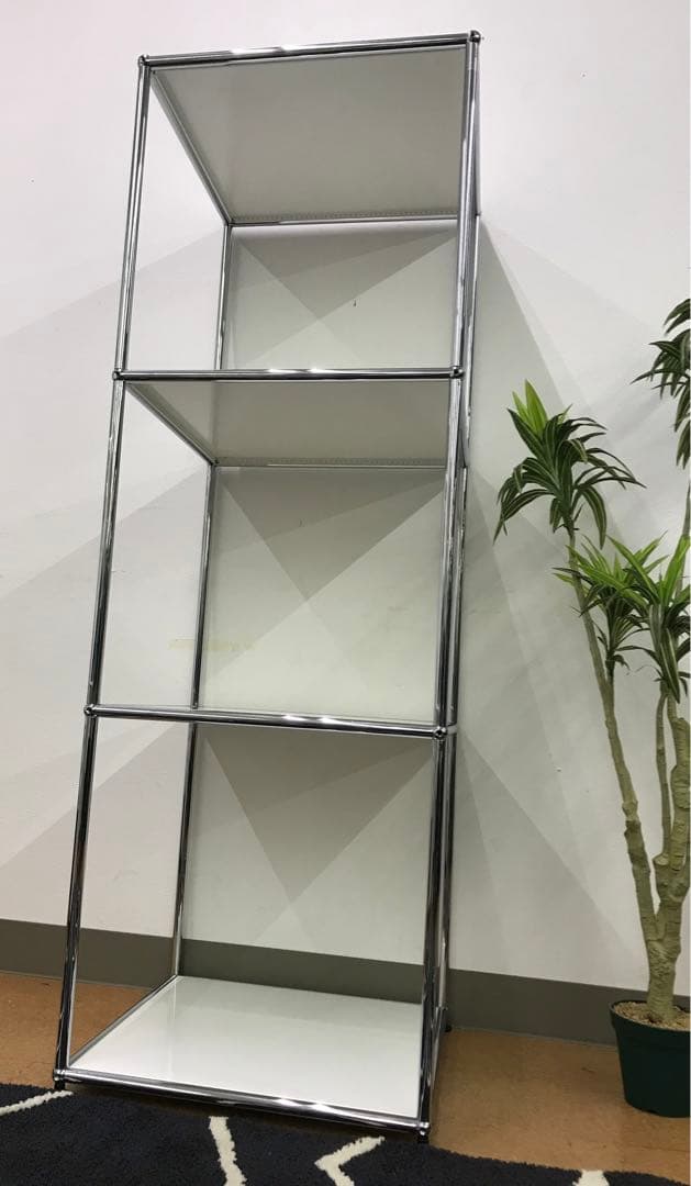 USMハラー 1列4段 ピュアホワイトのラック2個セットです。