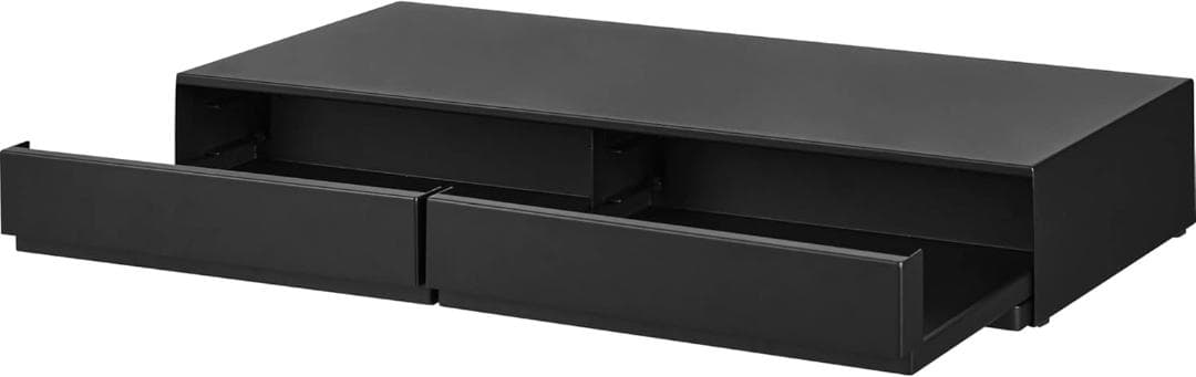 tower キッチン家電下引き出し＆スライドテーブル W80 山崎実業 黒