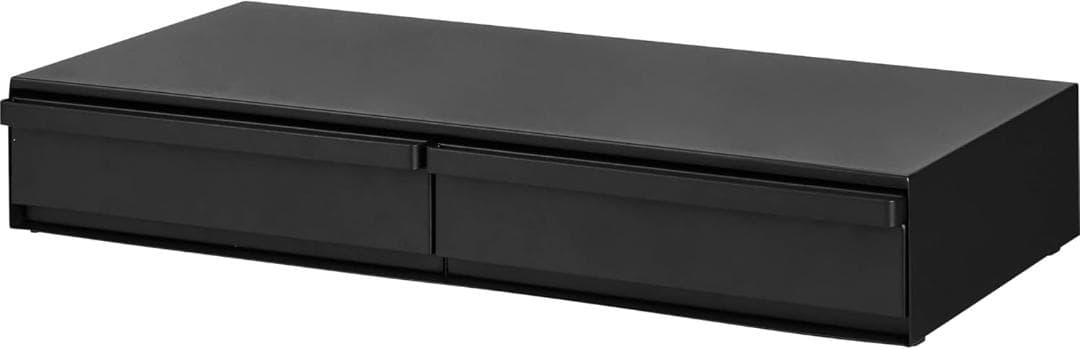 tower キッチン家電下引き出し＆スライドテーブル W80 山崎実業 黒