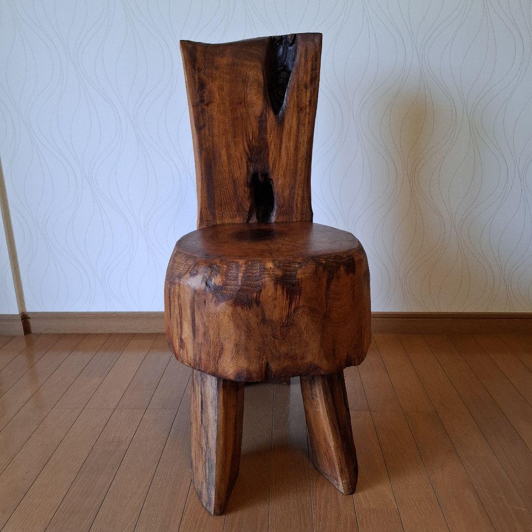 椅子　楠の木枯木　オブジェ　工芸品　一陽来復　アカモチ