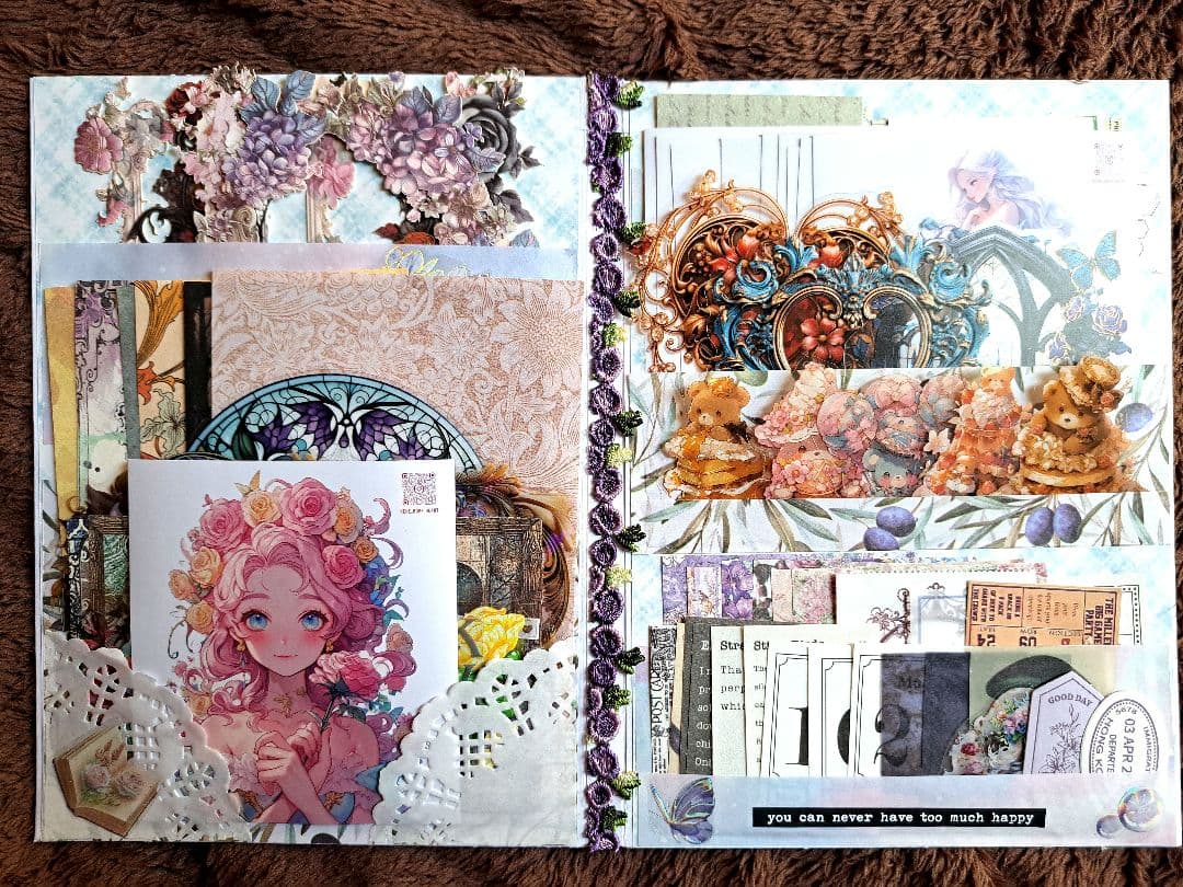 【soldout】☪︎*おすそ分けファイル付き nene様コラージュ素材セット②