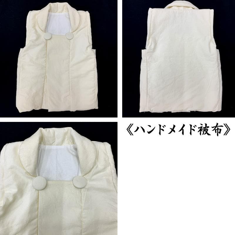 602ab23□七五三 三歳 男児 着物&被布&長襦袢 作家物 落款入り□美品