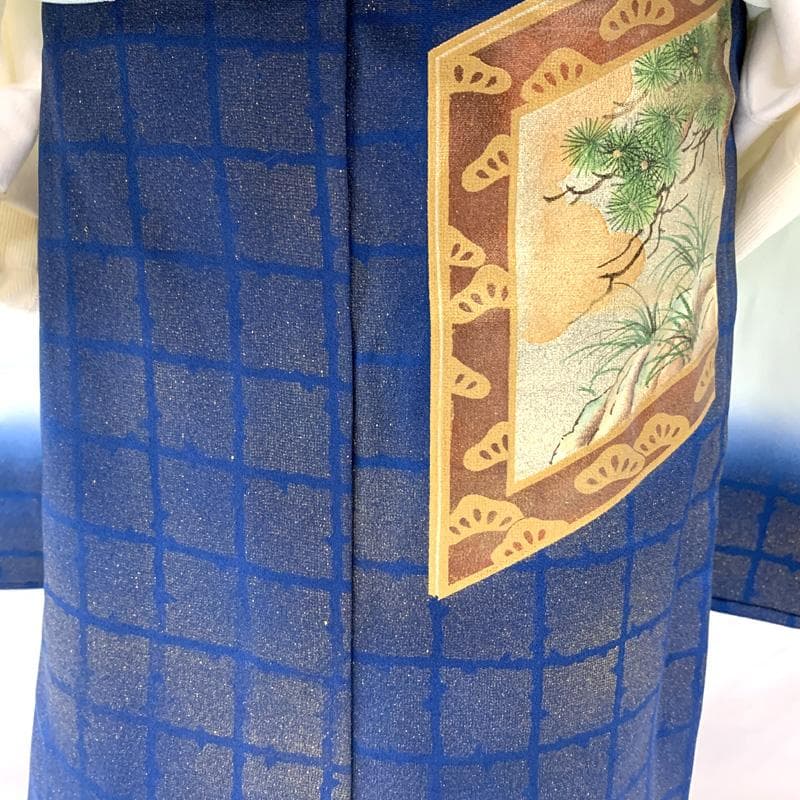 602ab23□七五三 三歳 男児 着物&被布&長襦袢 作家物 落款入り□美品