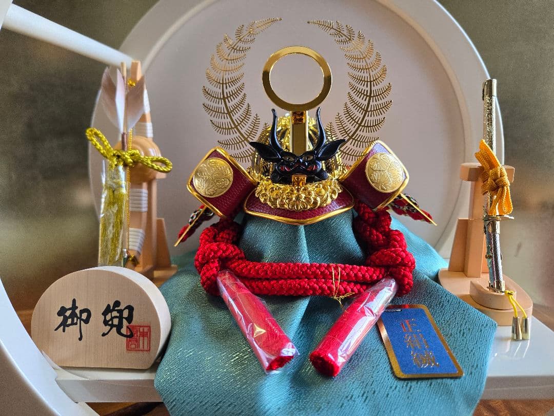 【展示品限り】五月人形　兜　徳川家康　丸平飾り　※閉店セール　H14