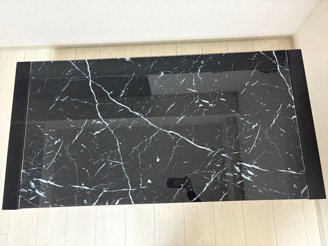 ローテーブル　大理石柄