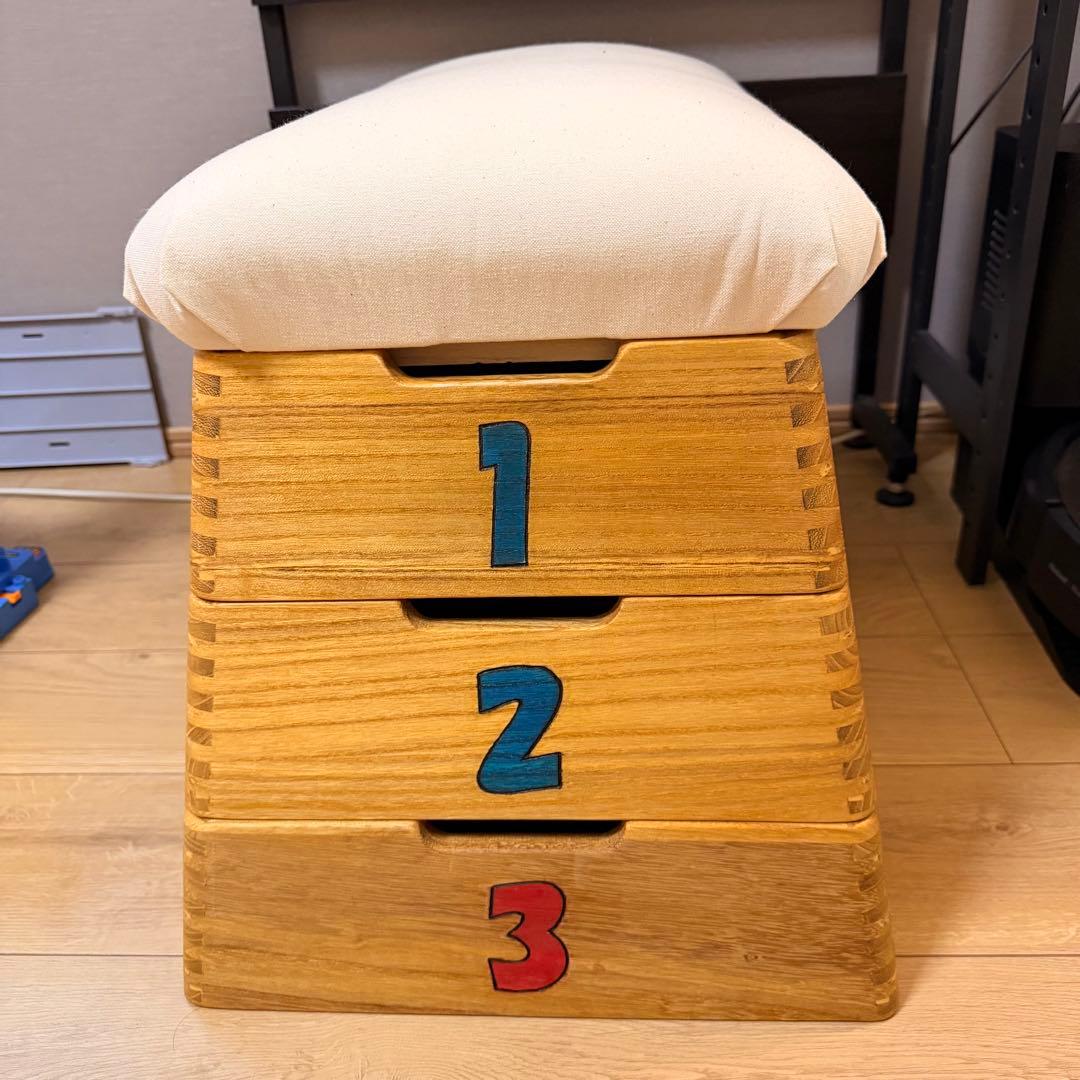 美品 刑務所作業製品 跳び箱 小物入れ おもちゃ箱 飛び箱