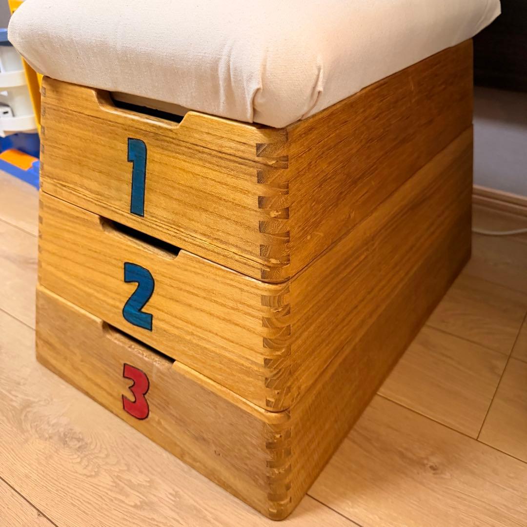 美品 刑務所作業製品 跳び箱 小物入れ おもちゃ箱 飛び箱
