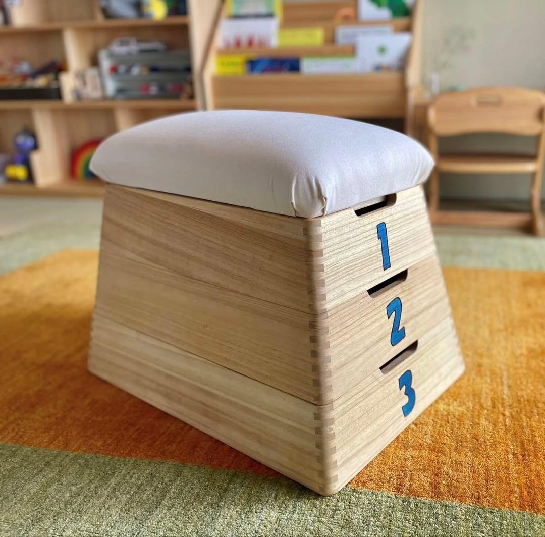 美品 刑務所作業製品 跳び箱 小物入れ おもちゃ箱 飛び箱