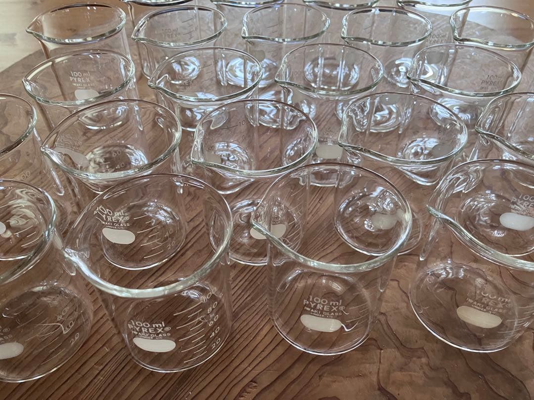 PYREX計量カップ100ml耐熱ガラス 24個セット