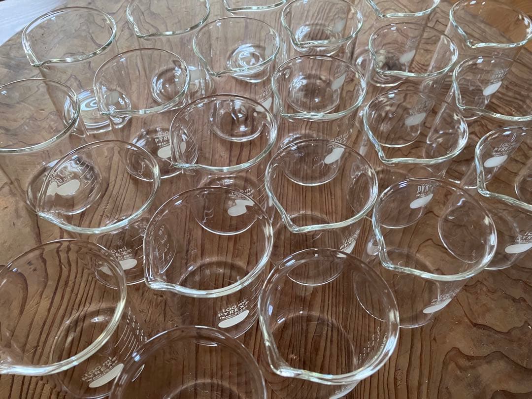 PYREX計量カップ100ml耐熱ガラス 24個セット