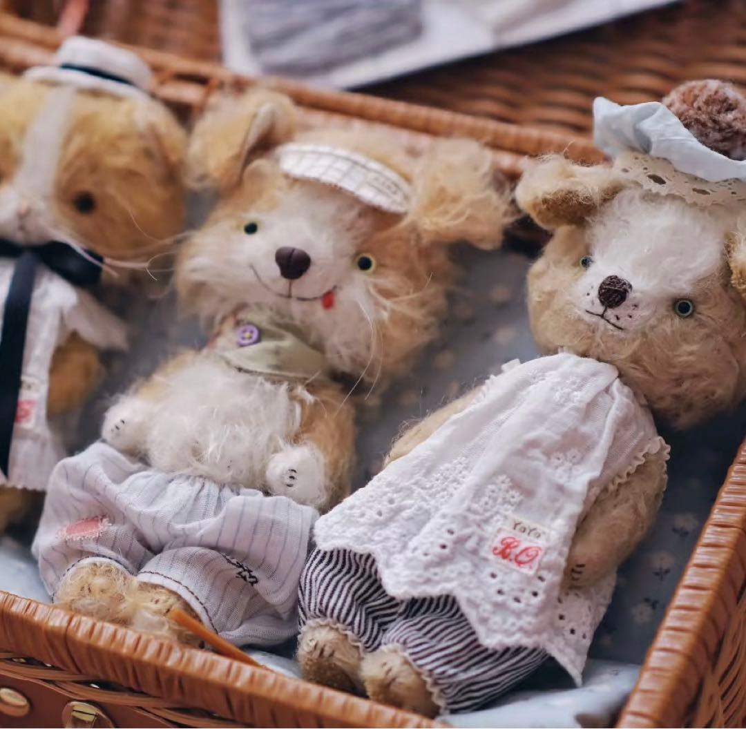 テニス好きなワンワン ぬいぐるみ 犬 アーティストベア 海外作家様 ハンドメイド