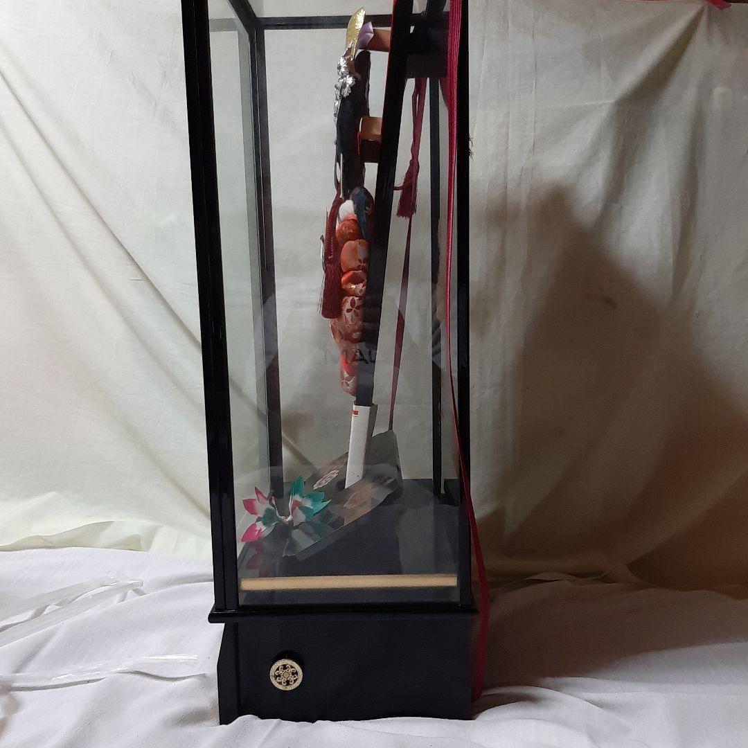 新品同様●高級品●琇山作　牡丹●正絹御羽子板飾●道成寺●木製黒塗ケース付き