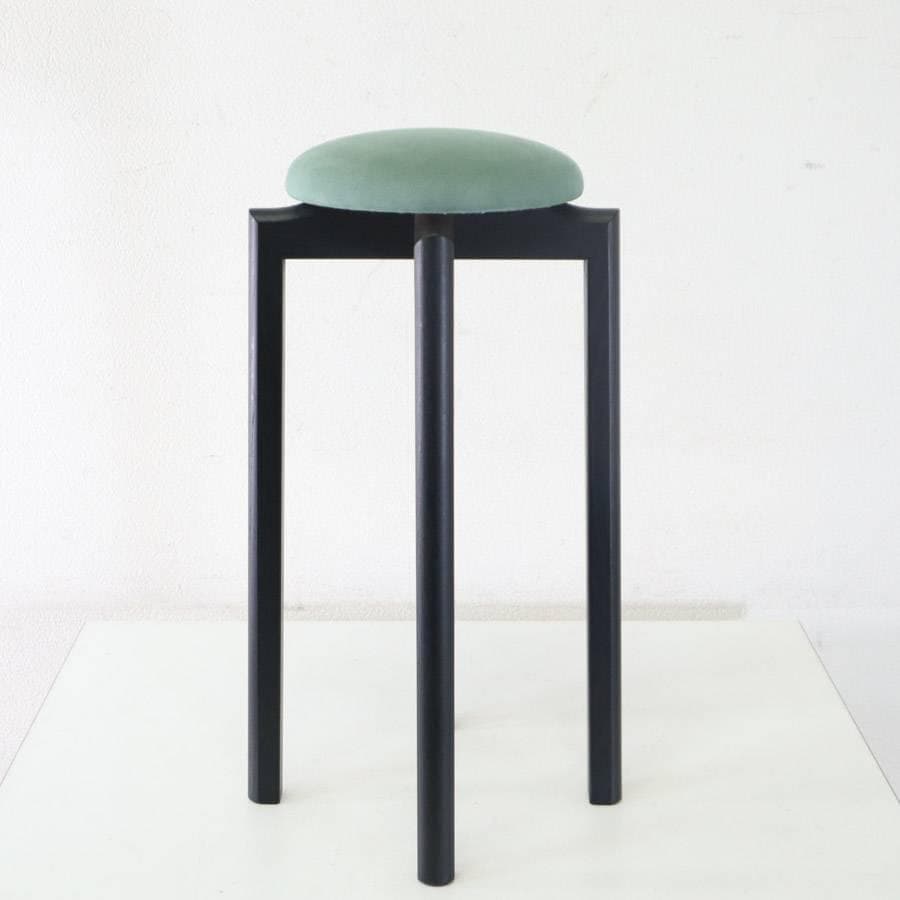 匠工芸 マッシュルームスツール S ホワイトアッシュ ブラック色/モスグリーン