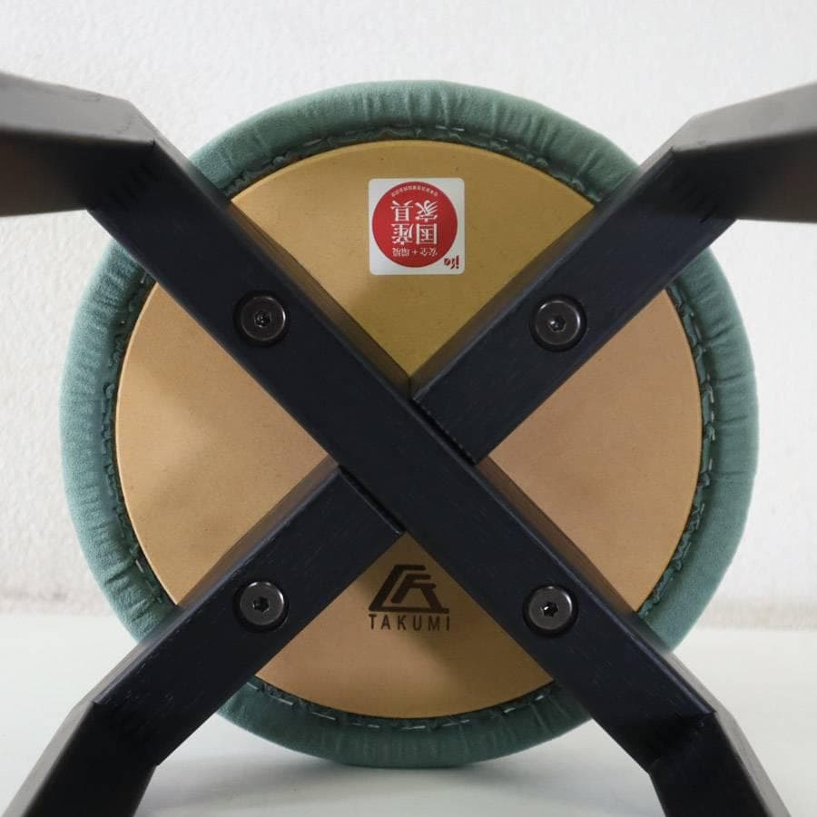 匠工芸 マッシュルームスツール S ホワイトアッシュ ブラック色/モスグリーン