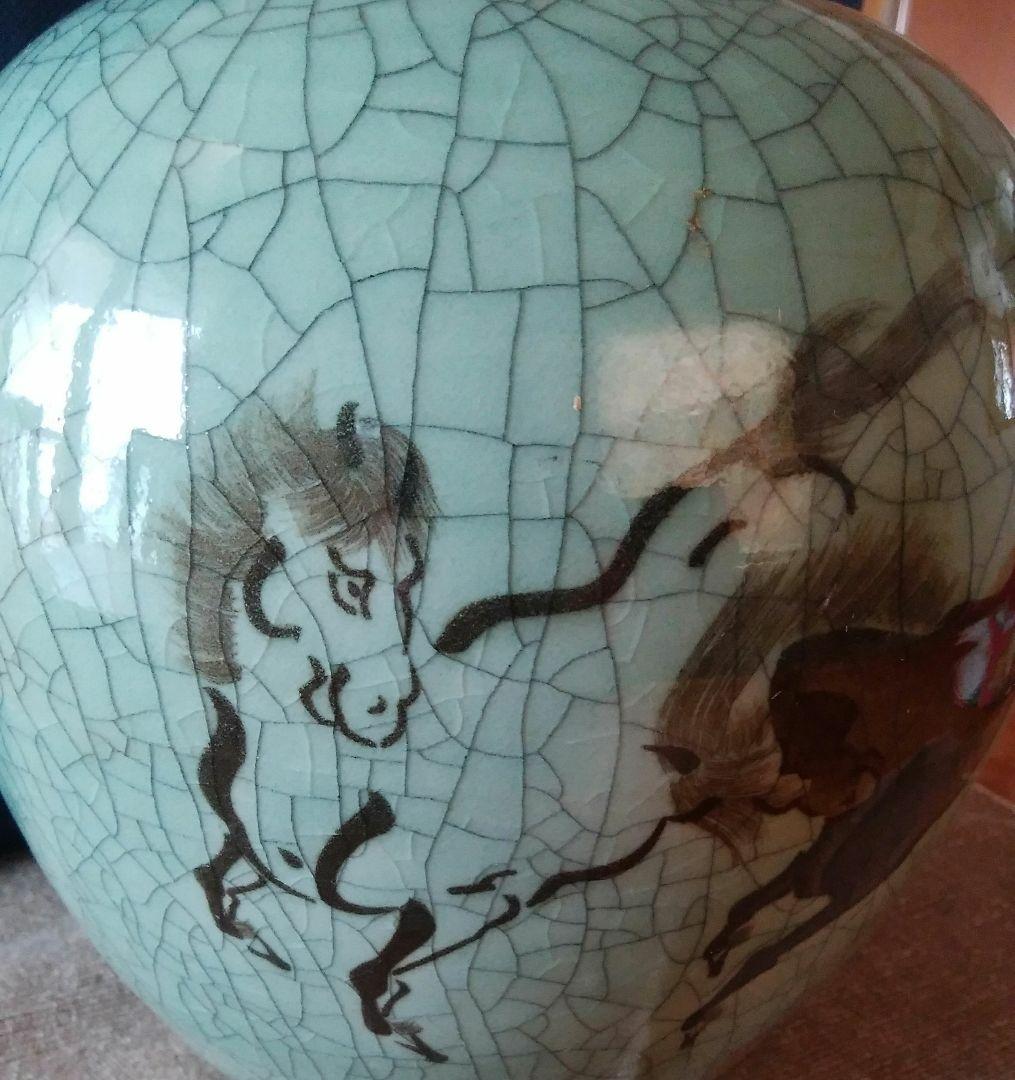 相馬焼 大堀相馬焼 花瓶 壺 箱あり - メルカリ