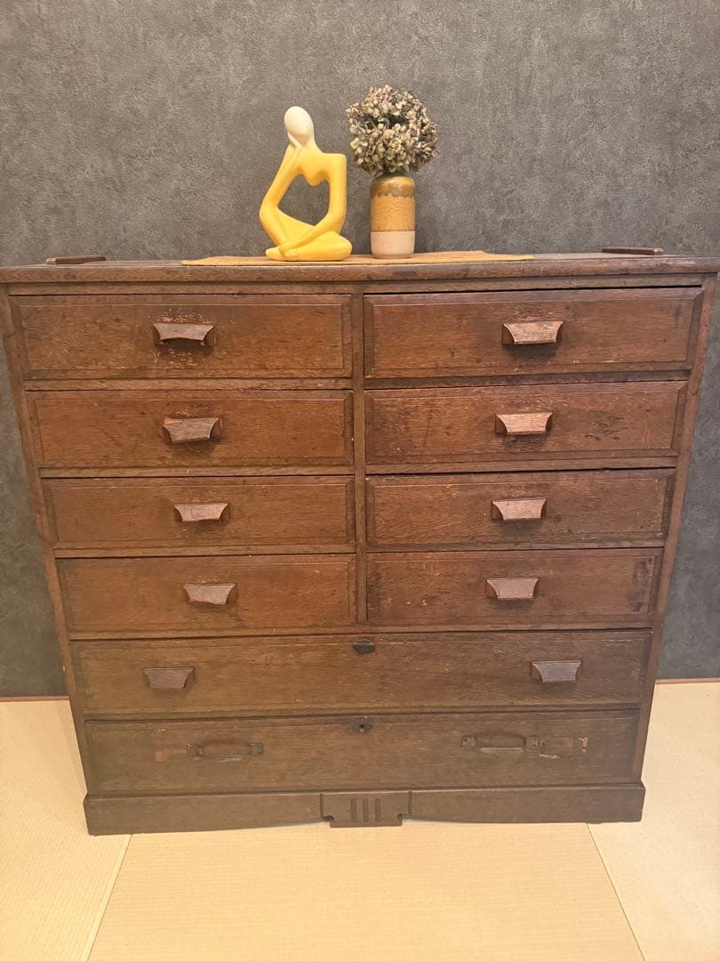 【ヴィンテージ】収納棚　昭和レトロ　木製 古道具　アンティーク送料込み