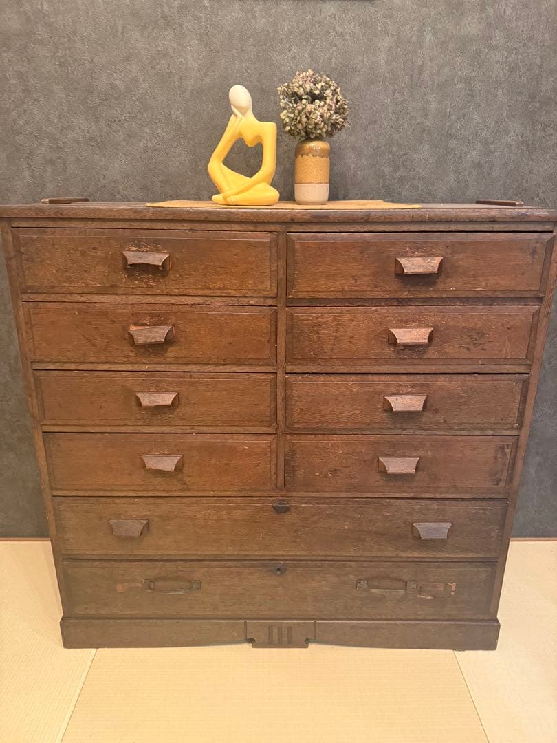 【ヴィンテージ】収納棚　昭和レトロ　木製 古道具　アンティーク送料込み