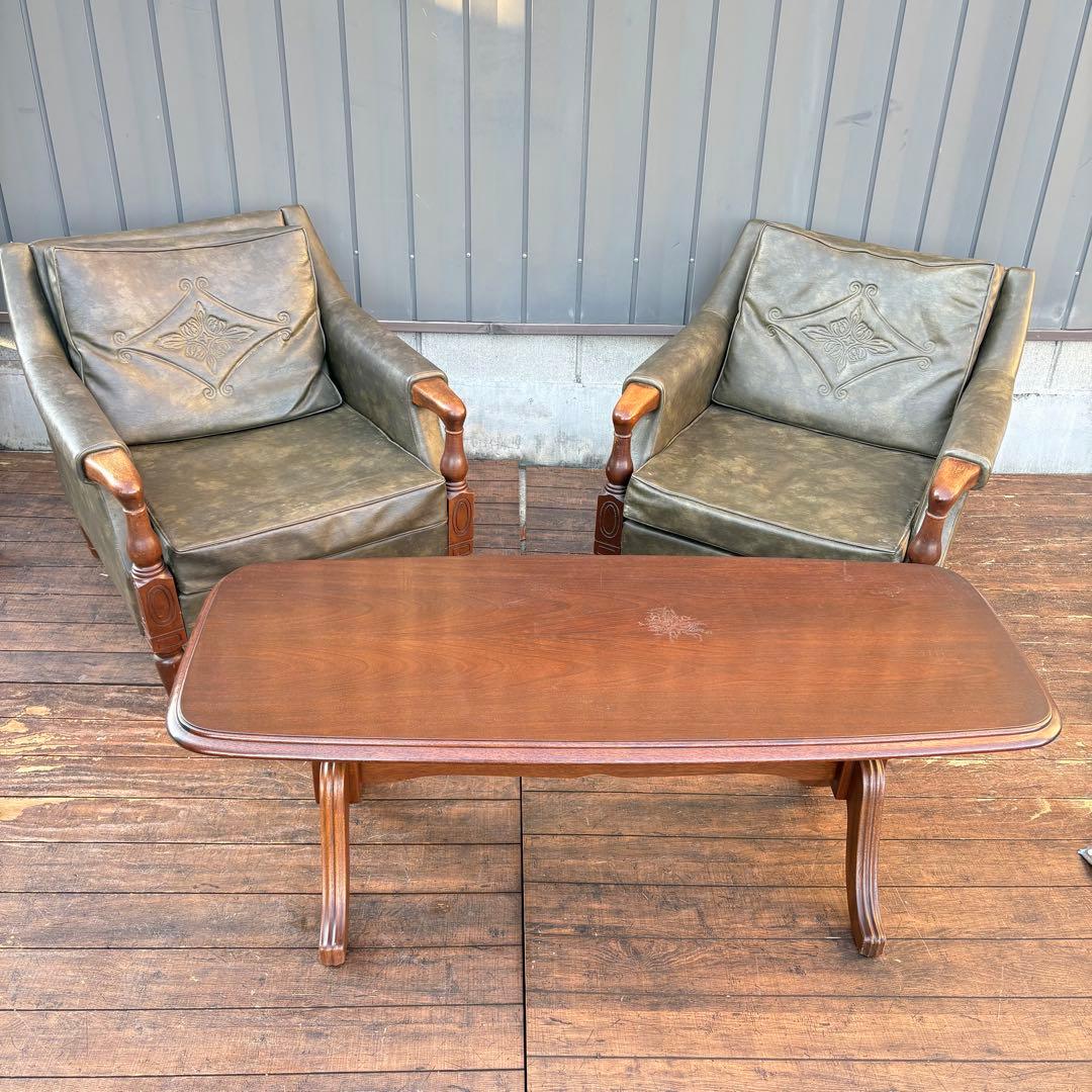 ② 昭和レトロ ヴィンテージ マルニ木工 一人掛けソファ アームチェア ラウンジ