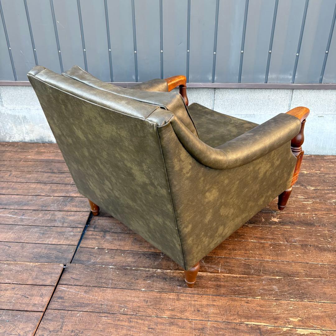 ② 昭和レトロ ヴィンテージ マルニ木工 一人掛けソファ アームチェア ラウンジ