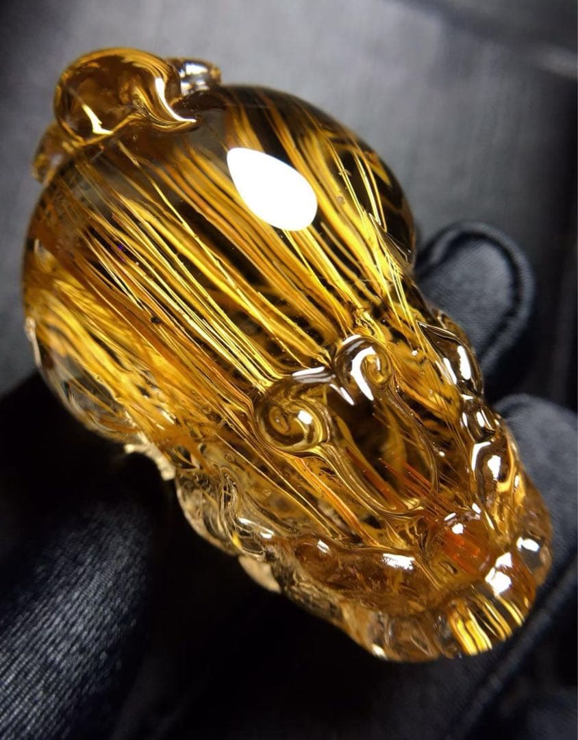 ⭐︎天然銅色ゴールドルチルクオーツ ルース 69.5g