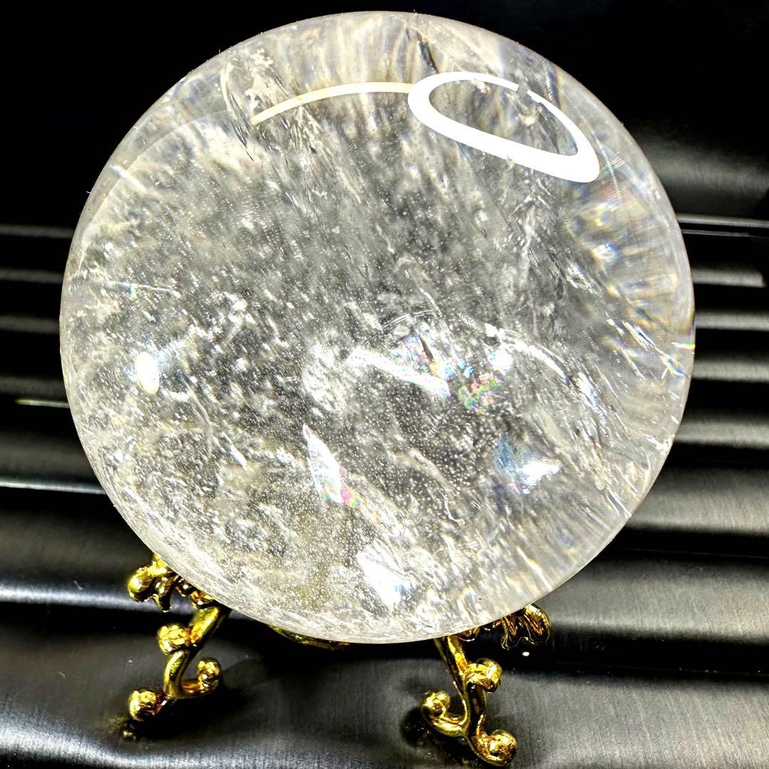 爆レア❗️ヒマラヤ水晶 丸玉 虹入り 天然石パワーストーン☆パワー浄化A1012