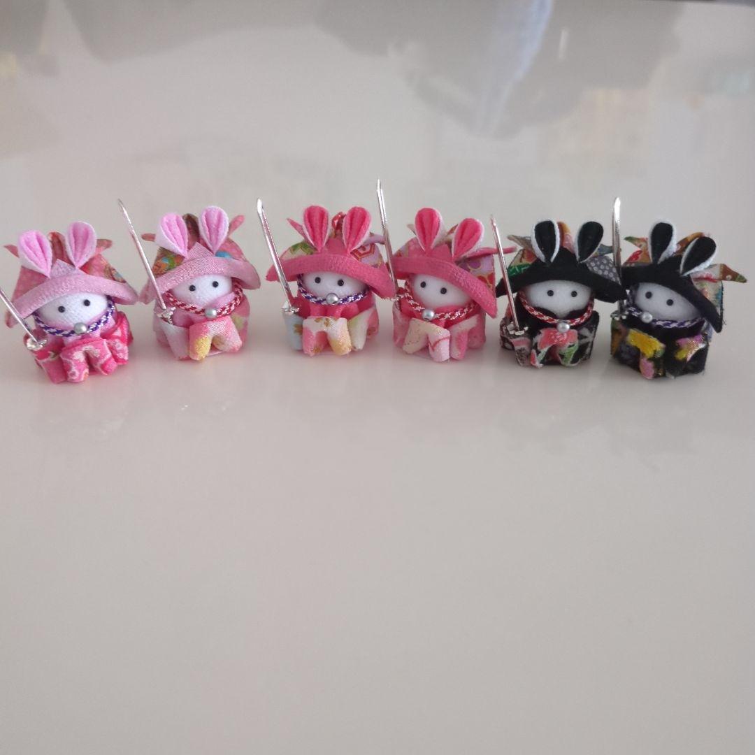 【ちぃちゃん】つまみ細工　兜うさぎさん