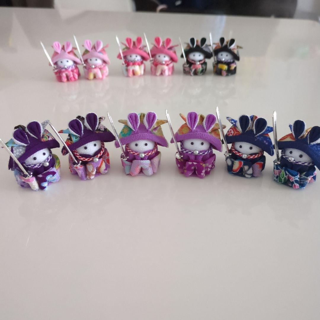 【ちぃちゃん】つまみ細工　兜うさぎさん