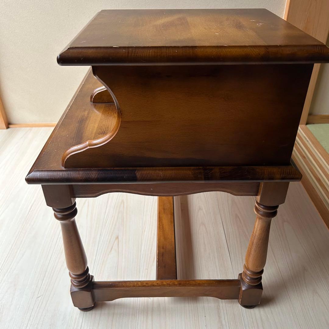 カリモク　オールドカリモク　コロニアル　テレフォンベンチ　電話台　ベンチ　花台