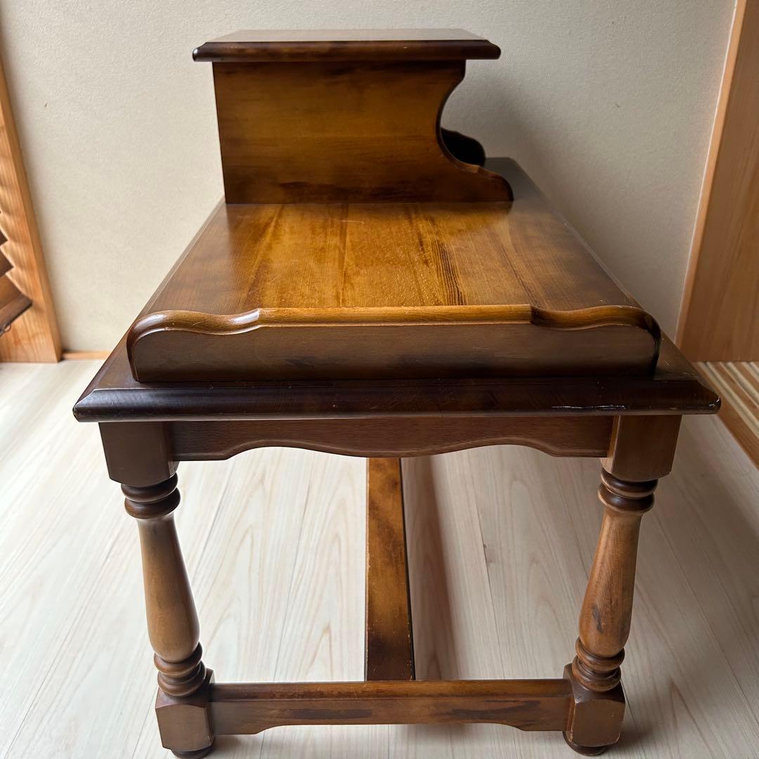 カリモク　オールドカリモク　コロニアル　テレフォンベンチ　電話台　ベンチ　花台