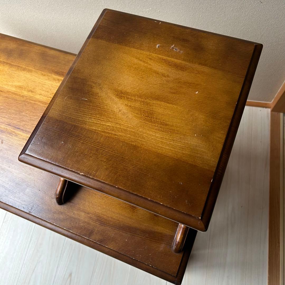 カリモク　オールドカリモク　コロニアル　テレフォンベンチ　電話台　ベンチ　花台