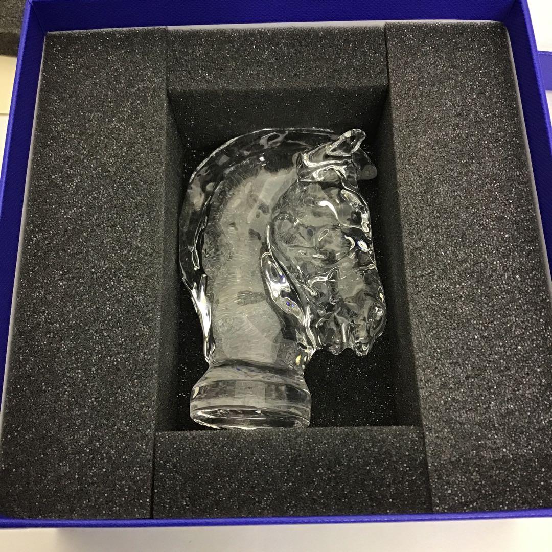 ‼️最終値下げ‼️❣️美品❣️ ST LOUIS サンルイ　クリスタル 馬の頭 彫刻