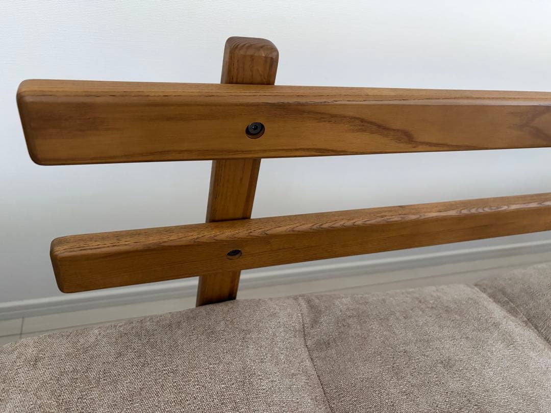 ベージュファブリックソファ 2人掛け