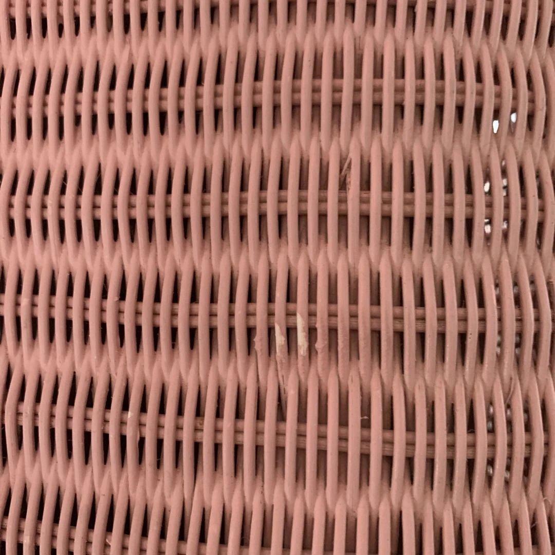 ラタンハートチェスト　ピンク