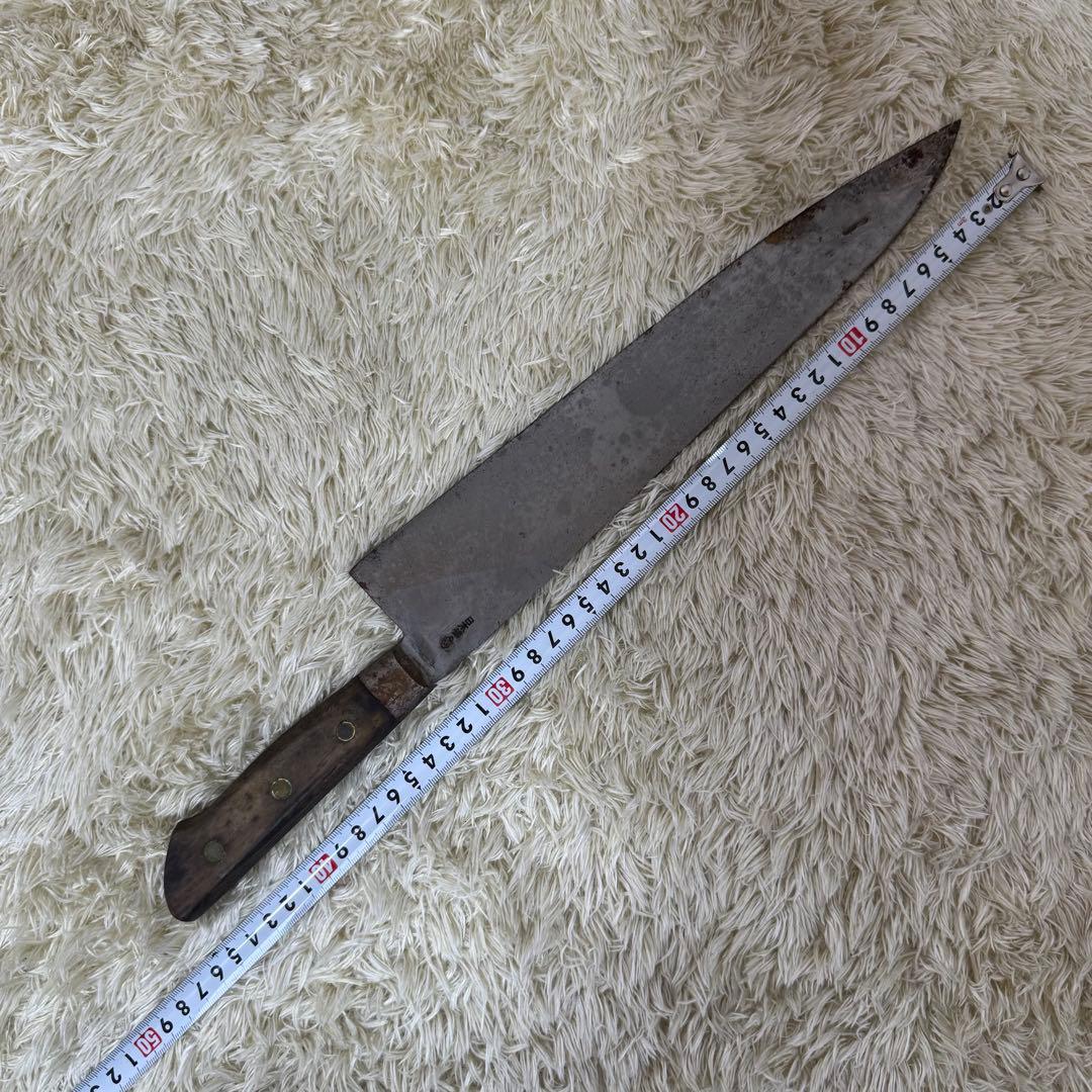 包丁　正広作　大型　牛刀　全長46㎝ 刃渡32㎝