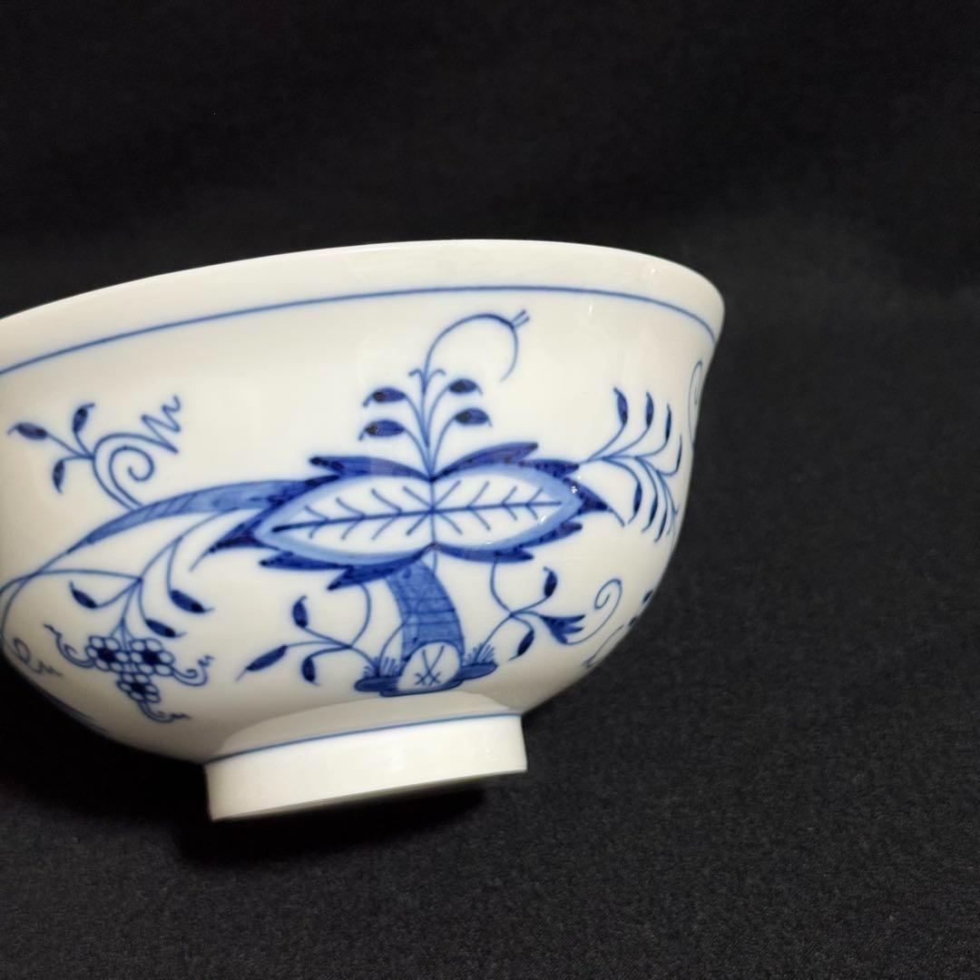 【超希少/未使用】マイセン　ブルーオニオン　蓋付きボウル　丼鉢　どんぶり